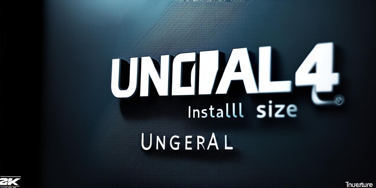 What is the Install Size of Unreal Engine 4?